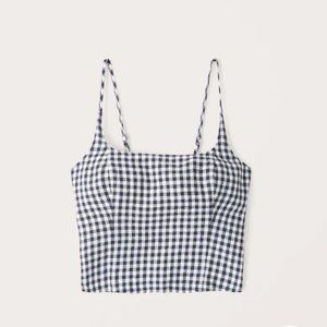 Abercrombie Size Medium Squareneck Linen-Blend Top